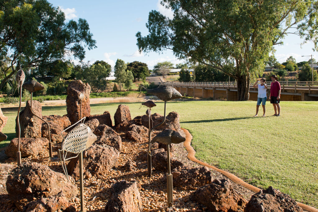 Sculpted Metal Fish on the Flinders Eco Walk